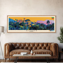 Load image into Gallery viewer, Gonder, Ethiopia Panoramic Canvas Print, Gonder, Ethiopia Painting, Ethiopia Art, Gonder Travel Poster, Travel Art, Guest Room Painting