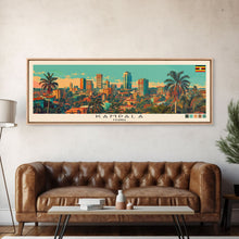 Load image into Gallery viewer, Kampala, Uganda Panoramic Canvas Print, Kampala, Uganda Painting, Uganda Art, Kampala Travel Poster, Travel Art, Living Room Painting