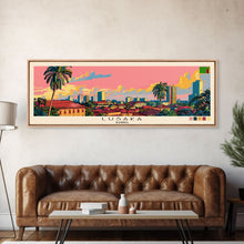 Carregar imagem no visualizador da galeria, Lusaka, Zambia Panoramic Canvas Print, Lusaka, Zambia Painting, Zambia Art, Lusaka Travel Poster, Travel Art, Guest Room Painting