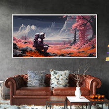Carregar imagem no visualizador da galeria, Framed Canvas Print - Stranded - Astronaut Stranded on an Alien Planet, Scifi Wall Art, Science Fiction, Dystopian Space Travel Art