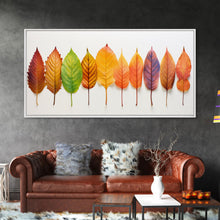 Cargar imagen en el visor de la galería, Fall Leaves Photography Study, Framed Canvas Print, Fall Decor, Autumn Decor, Fall Centerpiece, Seasonal Art, Fall Centerpiece