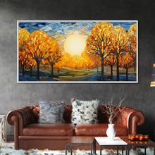 Carregar imagem no visualizador da galeria, Fall Wall Art, Abstract Nature Print, Sunset Art, Fall Leaves, Country Home Decor, New Homeowner Gift, Canvas Wall Art, Wall Hanging