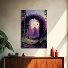 Load image into Gallery viewer, Gateway to another world, the purple realm, fine art poster print, fantasy decor