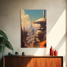 Load image into Gallery viewer, Canvas Print: Futuristic Cityscape - Modern Wall Art Decor, Vivid Colors, Ready to Hang