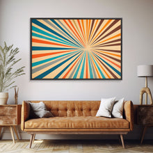 Carregar imagem no visualizador da galeria, Mid Century Modern Art - Panoramic Canvas Print - Retro Loft Art - Large Wall Art Painting - Geometric Abstract Art - MCM Art