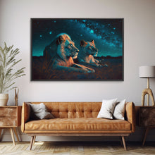 Load image into Gallery viewer, Boss Couple, Lion Art, Framed Canvas Print