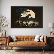 Cargar imagen en el visor de la galería, Cheetah Made of Stars Print, Synthwave Animal Prints, Cheetah and a starry night sky, framed canvas print, cute animal art