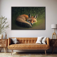 Carregar imagem no visualizador da galeria, Cute Sleeping fox Framed Canvas Wall Art, Canvas Print Decor for Home & Office Decoration Canvas Ready to Hang