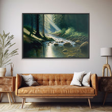 Cargar imagen en el visor de la galería, Colorful Watercolor Art, Framed Canvas Print, unique wall art, framed wall art, Landscape watercolor