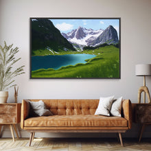 Carregar imagem no visualizador da galeria, Calm and Serene Landscape Painting, Framed Canvas Print, Canvas Art, Framed wall decor, living room wall art