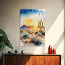 Load image into Gallery viewer, Arizona Desert canvas wall art Cactus print Farmhouse wall decor Nature wall art Wilderness Southwestern Wall Art Cactus canvas