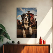 Load image into Gallery viewer, Dog Wall Art, Bernese Mountain Dog Wall Print, Farmhouse Wall Art, Wall Art, Framed Wall Art, Framed Canvas. Wall Print, Wall Canvas