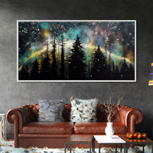 Load image into Gallery viewer, Pine Tree Gift, Forest Landscape Wall Art, Framed Canvas Print, Pine Tree Canvas, Pine Tree Artwork, Pine Tree Canvas Art, Wall Decor