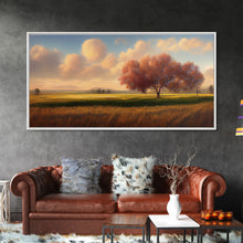 Carregar imagem no visualizador da galeria, A lone tree in a Texas field, Canvas print, Texan art, Prairies, fields and grass