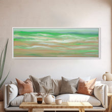 Carregar imagem no visualizador da galeria, Abstract Green Ocean Wall Art Canvas Print, Minimalist Ocean Art, Seascape Wall Decor, Wall Art, Panoramic, Wall Art, Canvas Print