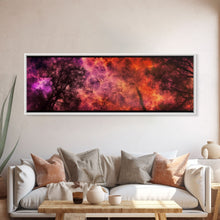 Carregar imagem no visualizador da galeria, Forest Fire Canvas Art, Fire Canvas Art, Large Canvas Print, Woods On Fire Art Print, Purple Forest Art, Panoramic, Wall Art, Canvas Print
