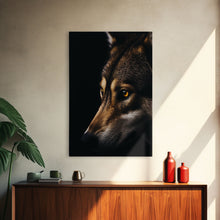 Load image into Gallery viewer, Animal Prints, Timber Wolf, Portrait Of A Wolf, Framed Canvas Print, Wolf Photography Art, Timber Wolves Art