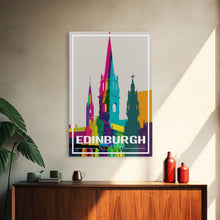 Load image into Gallery viewer, Edinburgh Travel Poster, Europe Wall Art, Scotland Art Print, Travel Wall Print, Travel Poster, Travel Wall Art, Canvas Wall Print