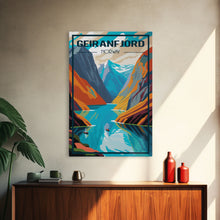 Load image into Gallery viewer, Geirangerfjord Wall Art, Norway Travel Poster, Europe Wall Poster, Travel Wall Print, Travel Poster, Travel Wall Art, Canvas Wall Print