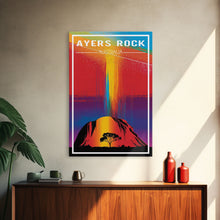 Carregar imagem no visualizador da galeria, Australia Art, Ayers Rock, Australia, Colorful Art, Travel Wall Print, Travel Poster, Travel Artwork, Travel Wall Art, Canvas Wall Print