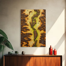 Carregar imagem no visualizador da galeria, Abstract Wall Decor, Yellow Abstract Art, Geography Wall Art, Map Wall Art, Wall Decor, Canvas Print, Wall Art, Framed Canvas