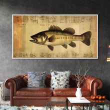 Load image into Gallery viewer, Fish Wall Decor, Animal Wall Art, Nature Wall Art, Minimalist Wall Decor, Panoramic Wall Decor, Canvas Print, Wall Art, Framed Canvas Art