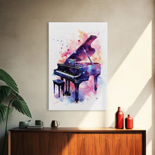 Load image into Gallery viewer, Grand Piano Wall Art, Musical Instrument Print, Studio Art, Framed Canvas Print, Piano Art, Baby Grand Piano