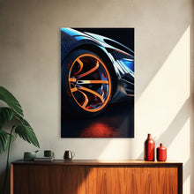 Carregar imagem no visualizador da galeria, Car Guy Wall Art, Exotic Super Car Deep Dish Rims, Office or Man Cave Art, Automotive Photography, Sports Car Wall Art