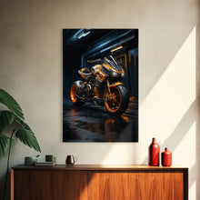Load image into Gallery viewer, Futuristic Cyberpunk Motorcycle Concept Art, Sport Bike Canvas Print