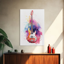 Load image into Gallery viewer, Electric Guitar Wall Art, Rock N Roll Decor, Graffiti Art, Splatter Art, Musician Gift Custom Guitar Art