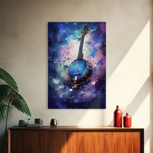 Carregar imagem no visualizador da galeria, Galaxy Banjo Gift, Banjo Wall Art Canvas Print, Country Music Art, Guitar Art, Banjo Poster Print, Banjo Gifts, Musical Art
