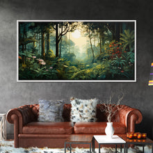 Carregar imagem no visualizador da galeria, Forest Wall Art, Trees Wall Print, Jungle Wall Art, Panoramic Art, Wall Art, Canvas Art, Landscape Art, Dorm Room Art, Office Decor, Prints