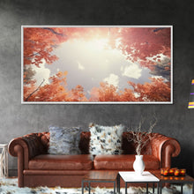 Carregar imagem no visualizador da galeria, Forest Art, Trees Wall Art, Autumn Art Print, Panoramic Art, Wall Art, Canvas Art, Landscape Art, Farmhouse Art, Dining Room Decor, RV Decor