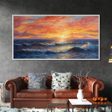 Load image into Gallery viewer, Beach Art, Framed Canvas Print, Beach Wall Art, Gift For Him, Above Sofa Art, Centerpiece Art, Wall Decor, Beach Print, Beach Wall Decor