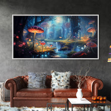 Carregar imagem no visualizador da galeria, Fantasy Art, Dark Fantasy Forest Framed Canvas Print, Elven Decor, Magical Forest, RPG Game Art, Game Room Art, Witchy Decor, Wall Art