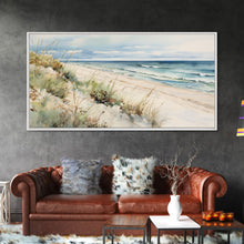 Carregar imagem no visualizador da galeria, Framed Ocean Art, Beach Wall Art, Canvas Print, Framed Wall Art, Living Room Wall Decor, Abstract Landscape Art, Beach Painting