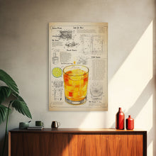Cargar imagen en el visor de la galería, Cocktail Wall Art, Bar Cart Art, Cocktail Gift, Canvas Print, Wall Art, Vertical Print, Dorm Room Art, Kitchen Wall Decor, Friendship Gift
