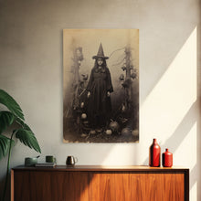 Load image into Gallery viewer, Witchy Wall Art, Moody Wall Art, Gothic Wall Art, Dark Fantasy, Horror Art, Canvas Print, Wall Art, Vertical Print, Home Decor, Wall Decor
