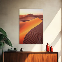 Load image into Gallery viewer, Desert Ladscape, Sand Dunes Art Print, Desert Art, Canvas Print, Wall Art, Vertical Art, Office Wall Decor, Landscape Print, Family Room Art