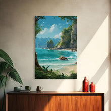 Load image into Gallery viewer, Beach Wall Art, Ocean Print, Seashore Wall Print, Canvas Print, Wall Art, Vertical Art, Birthday Gift, Beach House Wall Decor, Office Prints