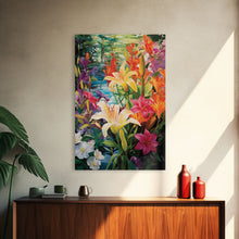 Cargar imagen en el visor de la galería, Flowers Wall Print, Floral Art, Calla Lily Print, Spring Art, Canvas Print, Wall Art, Vertical Art, Congratulations Gift, Country Home Art
