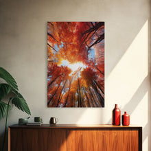 Carregar imagem no visualizador da galeria, Fall Wall Art, Trees Art Print, Nature Wall Art, Canvas Print, Wall Art, Vertical Art, Nature Lover Gift, Modern Office Art, Living Room Art