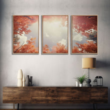 Carregar imagem no visualizador da galeria, Fall Art Print, Nature Print, Trees Wall Art, Canvas Print, Wall Art, 3 Piece Wall Art, Kitchen Wall Decor, Home Office Art, Above Bed Decor