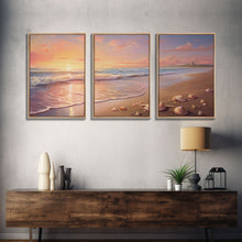 Load image into Gallery viewer, Seascape Canvas Print oil Painting, Original Abstract Ocean Painting, 3 Piece Set, Large Wall Art, Modern Wall Decor, Living room Home Decor