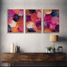 Carregar imagem no visualizador da galeria, Girly Wall Art, Vibrant Wall Print, Abstract Art Print, Canvas Print, Wall Art, 3 Piece Wall Art, Living Room Prints, Office Wall Decor