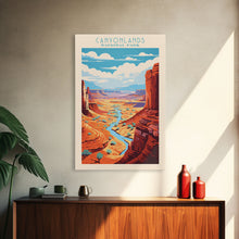Carregar imagem no visualizador da galeria, Canyonlands National Park Utah Travel Art, National Park Print, Minimalist Travel Art, Midcentury Modern Style Landscape Painting
