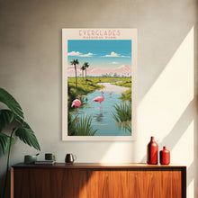 Carregar imagem no visualizador da galeria, Everglades National Park Florida Travel Art, National Park Print, Minimalist Travel Art, Midcentury Modern Style Landscape Painting