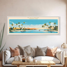 Load image into Gallery viewer, Biscayne National Park, Panoramic Florida Travel Art, National Park Print, Minimalist Travel Art, Midcentury Modern Style Landscape