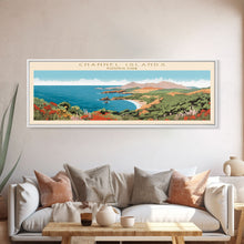 Cargar imagen en el visor de la galería, Channel Islands National Park Panoramic California Travel Art, National Park Print, Minimalist Travel Art, Midcentury Modern Style Landscape