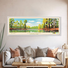 Cargar imagen en el visor de la galería, Congaree National Park, Panoramic South Carolina Travel Art, National Park Print, Minimalist Travel Art, Midcentury Modern Style Landscape